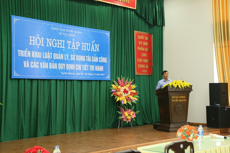 Sở Tài chính Tuyên Quang tổ chức Hội nghị tập huấn triển khai Luật Quản lý, sử dụng tài sản công và các văn bản quy định chi tiết thi hành Luật.